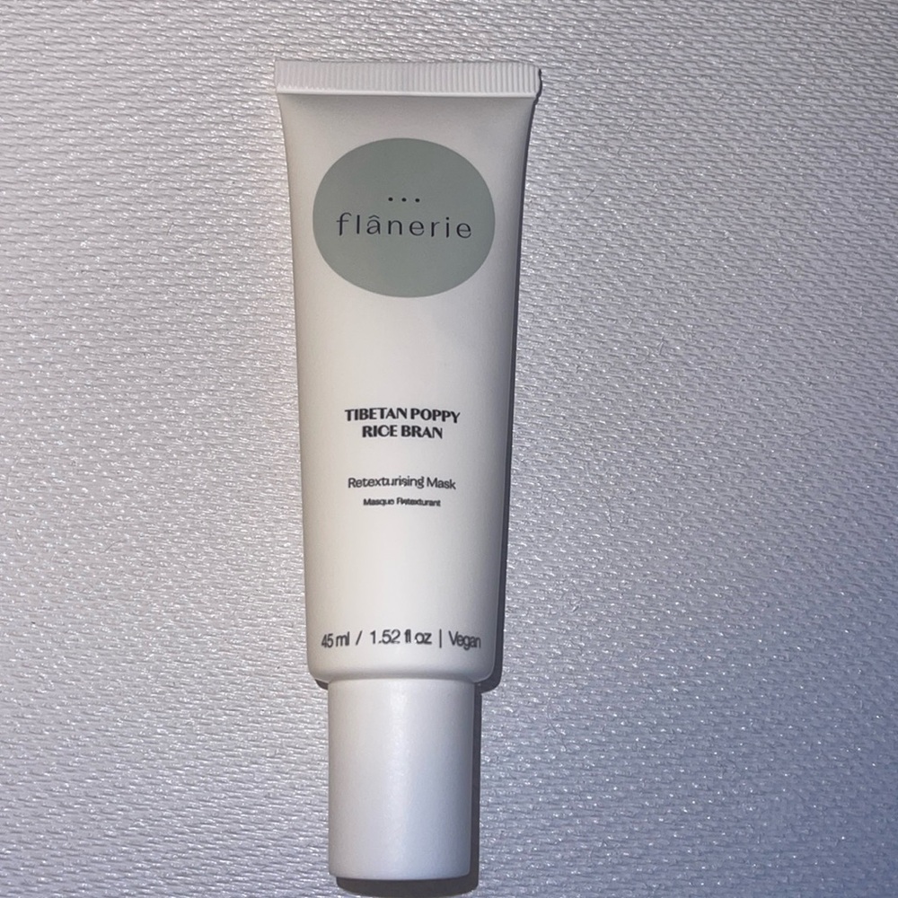 Brand new Flanerie Tibetan poppy rice bran retexturising mask from Therabox